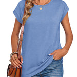 Nadorine Effortless Style Cap Short Sleeve Tops for Women Casual Work Office Loose Fit 2026 | Under $25