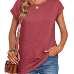 Nadorine Effortless Style Cap Short Sleeve Tops for Women Casual Work Office Loose Fit 2026 | Under $25