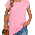 Nadorine Effortless Style Cap Short Sleeve Tops for Women Casual Work Office Loose Fit 2026 | Under $25