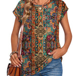 Nadorine Effortless Style Cap Short Sleeve Tops for Women Casual Work Office Loose Fit 2026 | Under $25