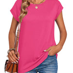 Nadorine Effortless Style Cap Short Sleeve Tops for Women Casual Work Office Loose Fit 2026 | Under $25
