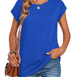 Nadorine Effortless Style Cap Short Sleeve Tops for Women Casual Work Office Loose Fit 2026 | Under $25