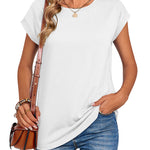 Nadorine Effortless Style Cap Short Sleeve Tops for Women Casual Work Office Loose Fit 2026 | Under $25
