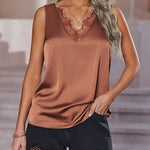 Nadorine 2023 Women's Silk Satin Tank Tops