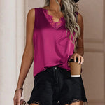 Nadorine 2023 Women's Silk Satin Tank Tops