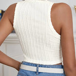 Nadorine Tank Top for Women Ribbed Knit Sleeveless Crop Tops Summer Crew Neck Cropped Racerback Camisole  (US Only)