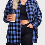 Zeagoo Womens Plus Size Flannel Plaid Shirt