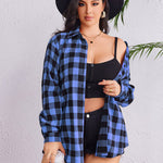 Zeagoo Womens Plus Size Flannel Plaid Shirt