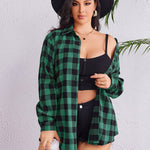Zeagoo Womens Plus Size Flannel Plaid Shirt