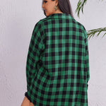 Zeagoo Womens Plus Size Flannel Plaid Shirt