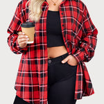 Zeagoo Womens Plus Size Flannel Plaid Shirt