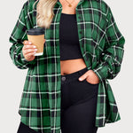 Zeagoo Womens Plus Size Flannel Plaid Shirt