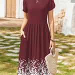 Nadorine Women Short Sleeve Midi Dress with Pockets (US Only)