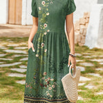 Nadorine Women Short Sleeve Midi Dress with Pockets (US Only)