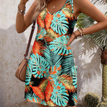 Nadorine Loose V Neck Sleeveless Sundresses Swimsuit Coverup