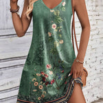 Nadorine Loose V Neck Sleeveless Sundresses Swimsuit Coverup