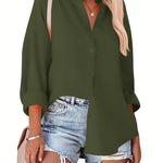 Nadorine Casual Oversized Long Sleeve Button Down Shirt for Women Casual Loose Business Casual 2026 | Under $40