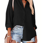 Nadorine Casual Oversized Long Sleeve Button Down Shirt for Women Casual Loose Business Casual 2026 | Under $40