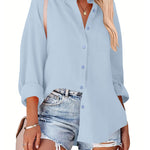 Nadorine Casual Oversized Long Sleeve Button Down Shirt for Women Casual Loose Business Casual 2026 | Under $40