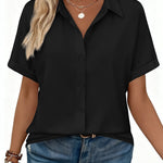 Dressy Casual Short Sleeve Button Down Shirts (US Only)