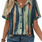 Dressy Casual Short Sleeve Button Down Shirts (US Only)