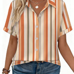 Dressy Casual Short Sleeve Button Down Shirts (US Only)