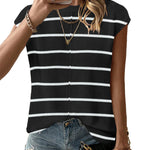 Nadorine Cap Sleeve Sweater Vest Sleeveless Knit Tops