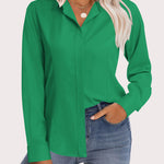 Nadorine Women's Button Down Shirts Classic Fit Dress Shirt