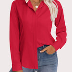 Nadorine Women's Button Down Shirts Classic Fit Dress Shirt
