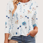 Nadorine Women's Casual 3/4 Sleeve T-Shirts Cute Tunic Tops