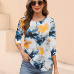 Nadorine Women's Casual 3/4 Sleeve T-Shirts Cute Tunic Tops