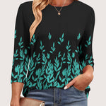 Nadorine Women's Casual 3/4 Sleeve T-Shirts Cute Tunic Tops