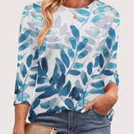 Nadorine Women's Casual 3/4 Sleeve T-Shirts Cute Tunic Tops