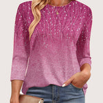 Nadorine Women's Casual 3/4 Sleeve T-Shirts Cute Tunic Tops