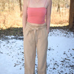 Women Long Lounge Pants with Pockets High Waisted Wide Leg Business Work Trousers Pant - Nadorine (Us Only)