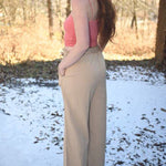 Women Long Lounge Pants with Pockets High Waisted Wide Leg Business Work Trousers Pant - Nadorine (Us Only)