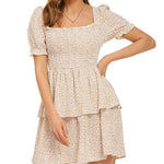 Lantern Sleeve Swing Mini Dress - Nadorine (Us Only)