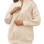 Nadorine Women Sweatshirts Quarter Zip Stand Collar Pullovers Fleece Workout Hoodies Y2K Clothes