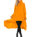 Nadorine Women Pullover Hoodies Sweatshirt Long Sleeve High Low Sweater Oversize Top with Pocket (Us Only)