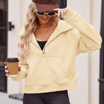 Zeagoo Womens Half Zip Cropped Hoodies