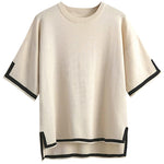 Nadorine Knit Short Sleeve Tops