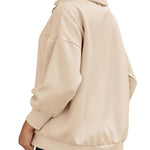 Nadorine Women Sweatshirts Quarter Zip Stand Collar Pullovers Fleece Workout Hoodies Y2K Clothes