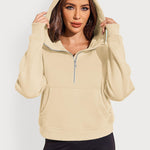 Zeagoo Womens Half Zip Cropped Hoodies