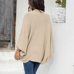 Nadorine Open Front Oversized Batwing Sleeve Knit Cardigan