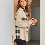 Zeagoo Womens Corduroy Flannel Shacket Jacket Casual Plaid Shirts