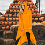 Nadorine Women Pullover Hoodies Sweatshirt Long Sleeve High Low Sweater Oversize Top with Pocket (Us Only)