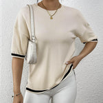 Nadorine Knit Short Sleeve Tops