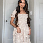 Lantern Sleeve Swing Mini Dress - Nadorine (Us Only)