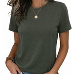Casual Summer Basic Crewneck Tee (US Only)