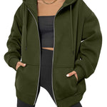 Nadorine Women's Oversized Zip Up Hoodies